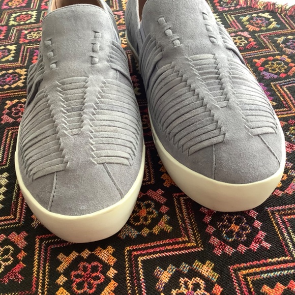 Joie Huxley slip-on suede woven suede leather sneaker 38.5 / 8 - Picture 2 of 8